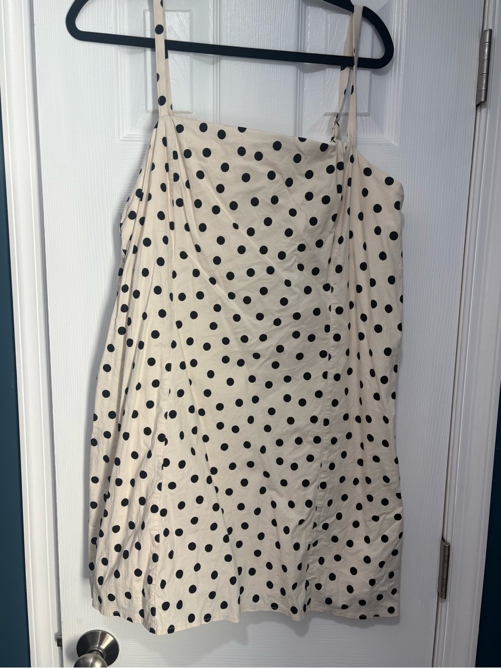 Abercrombie & Fitch Cream Mini Dress with Black Polka Dots